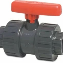 Mega PVC Kogelkraan Met Dubbele Wartel PN16