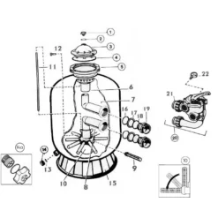 Hayward Zandfilter Sidemount Model : S01666S/S0210S/S0244/S0246/S0310SE/S0360SE